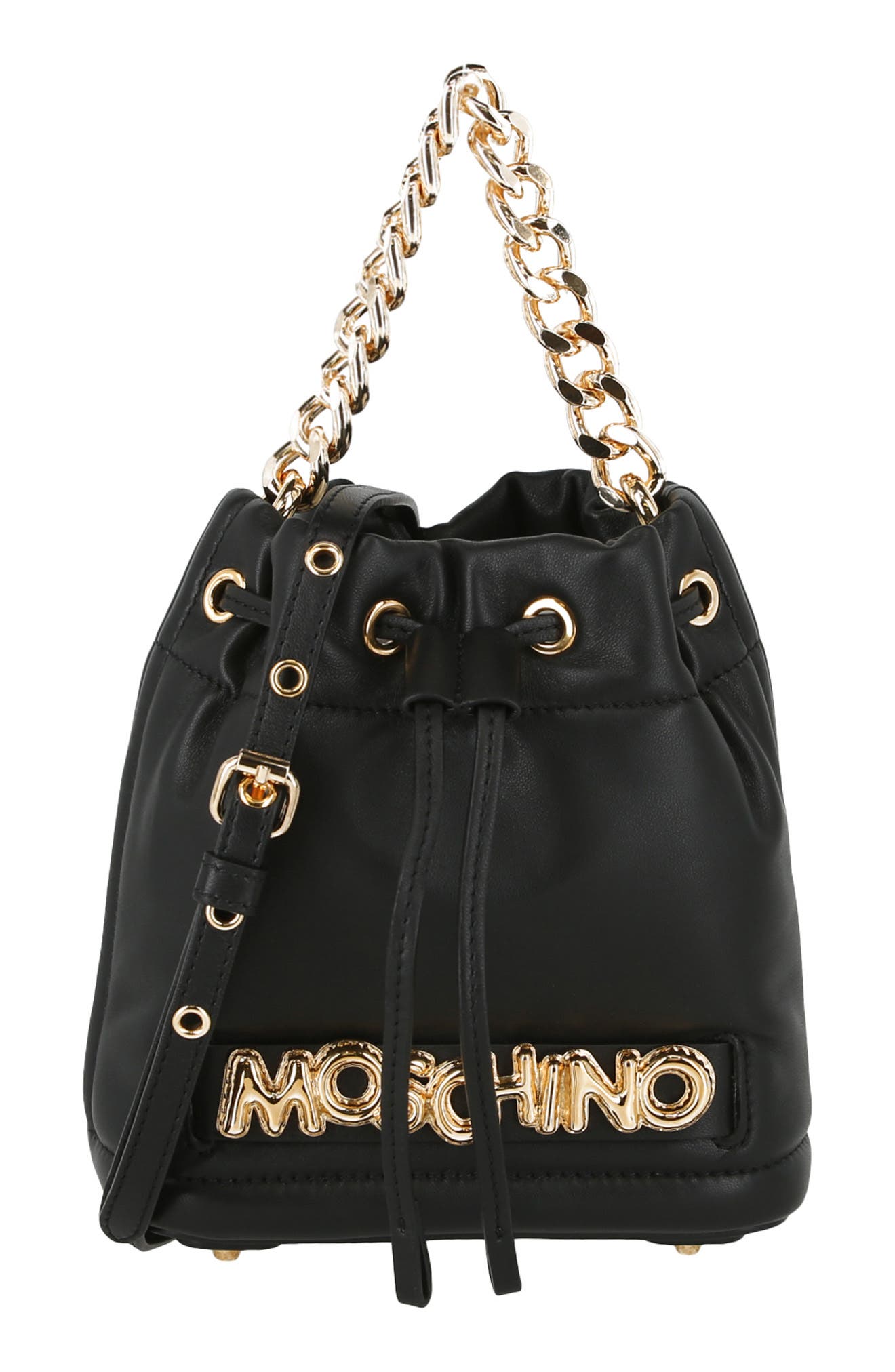 Moschino Bucket Bag, Main, color, 