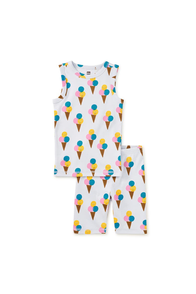 Summer Nights Tank Pajama Set, Main, color, Smile Scoops