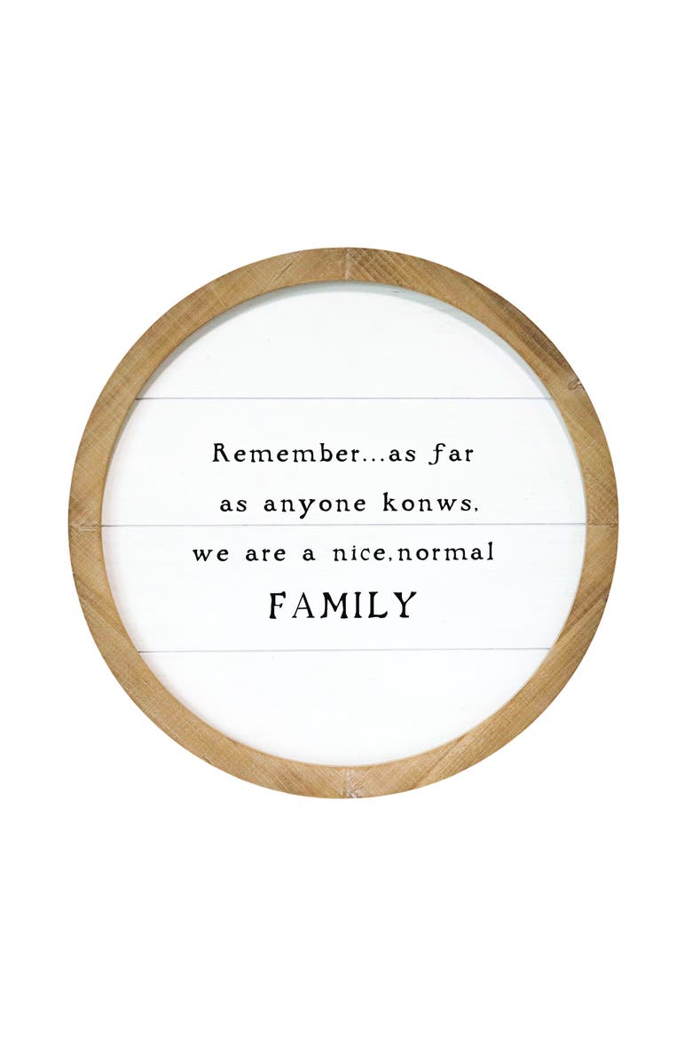 Family Round Sign, Main, color, White