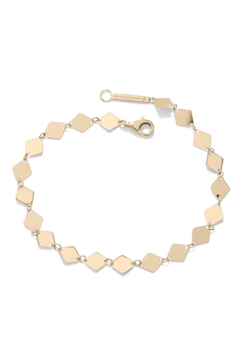 Laser Kite Chain Bracelet, Main, color, YELLOW GOLD