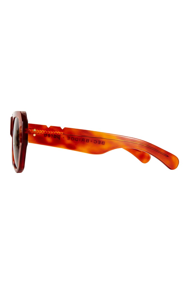 Bec & Bridge 48mm Geometric Sunglasses, Alternate, color, HAVANA/ BROWN