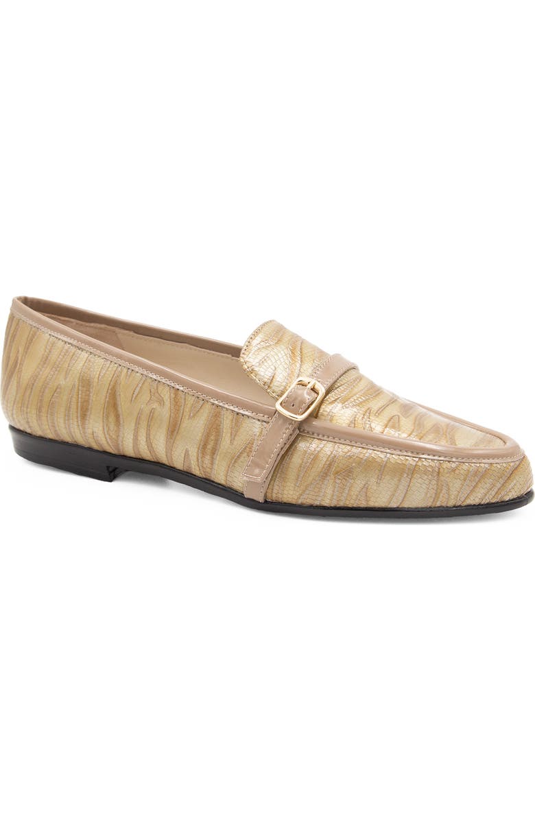 Amalfi by Rangoni Okapi Lizard Embossed Loafer, Main, color, Beige Tiger Taupe Glove