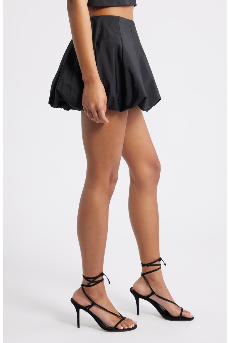 Georgeanne Bubble Miniskirt, Alternate, color, BLACK