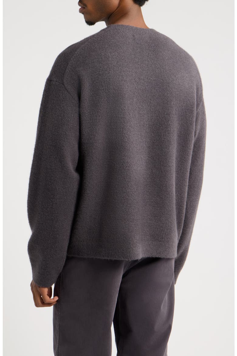 Fuzzy Crewneck Sweater, Alternate, color, GREY DEPTHS