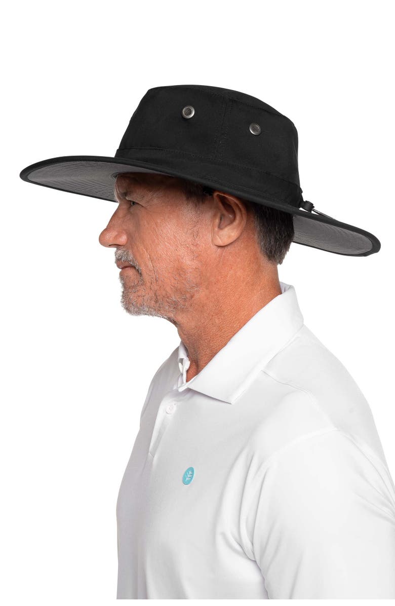 Coolibar Wide Brim Hiking Hat - UPF 50+ Sun Protection - Leo, Alternate, color, Black