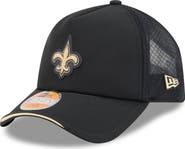 New Era Men's New Era Black New Orleans Saints 2026 Sideline Apex 9FORTY Adjustable Trucker Hat