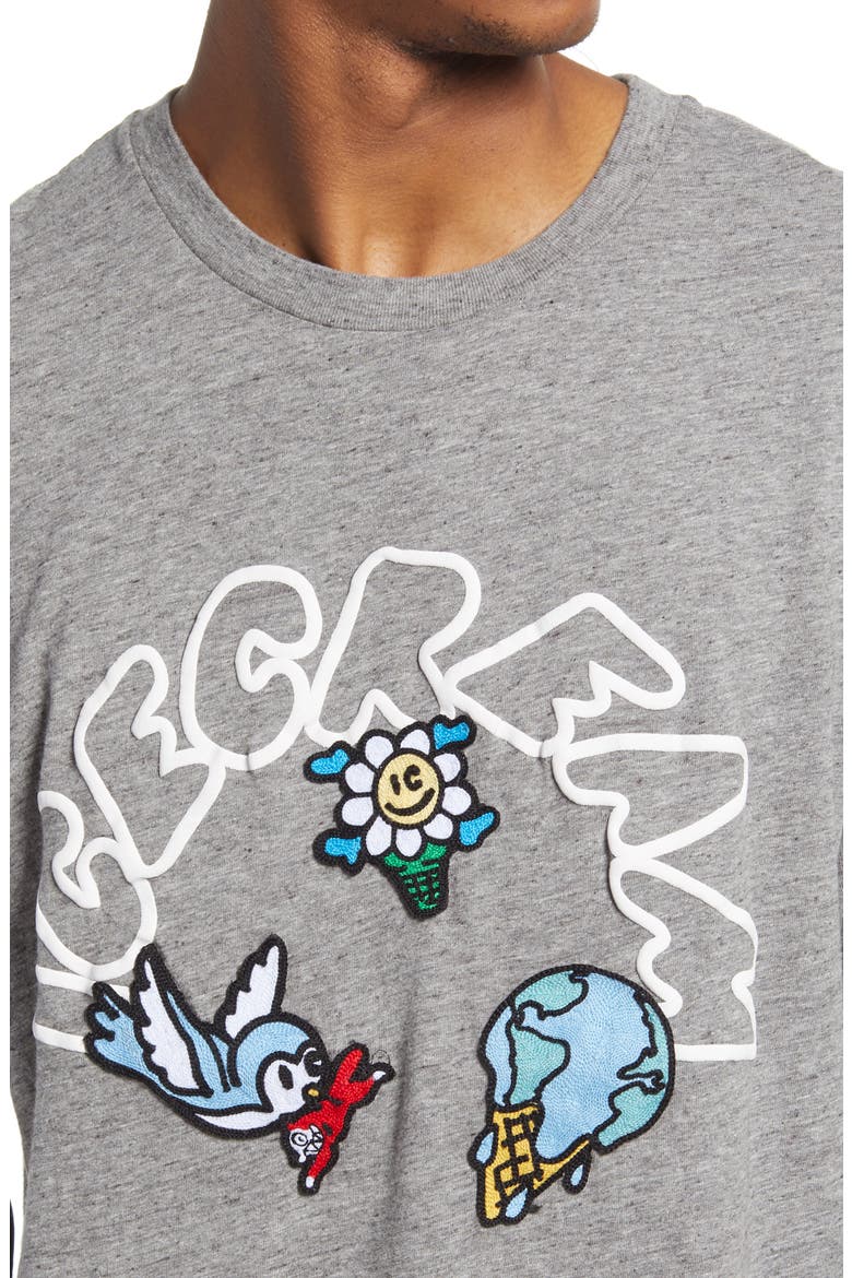 Men's Rising Appliqué Graphic Tee, Alternate, color, HEATHER GREY
