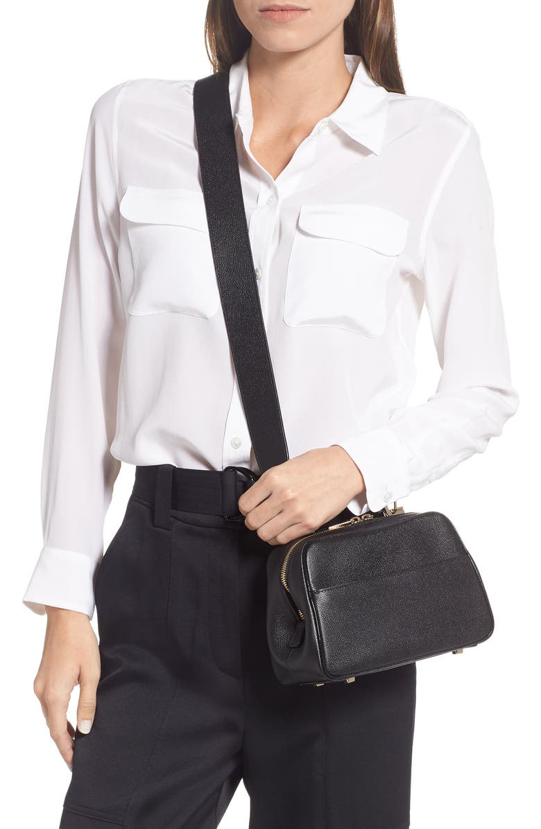 Valextra Mini Serie S Leather Top Handle Bag, Alternate, color,