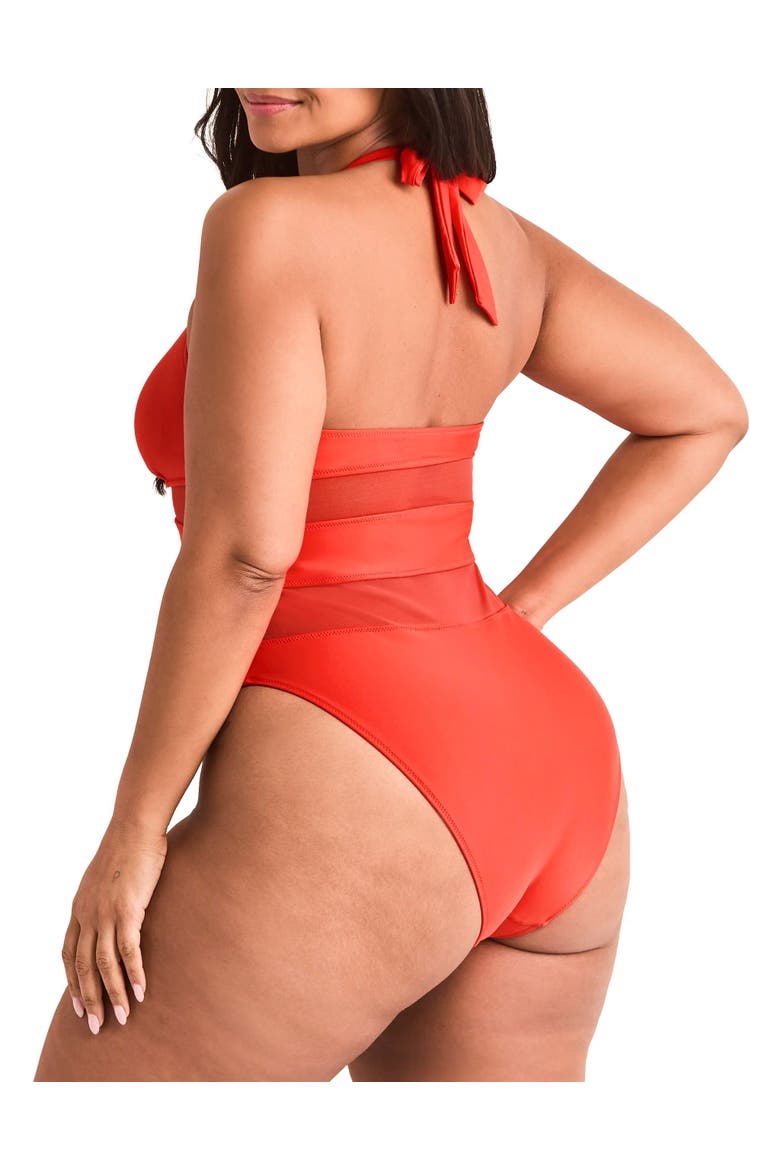 Rikki Swimwear One Piece Swimsuit, Alternate, color, Dark orange