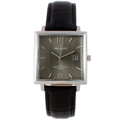 Modern Square Calendar Leather Watch - 35MM