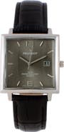 Peugeot Modern Square Calendar Leather Watch - 35MM