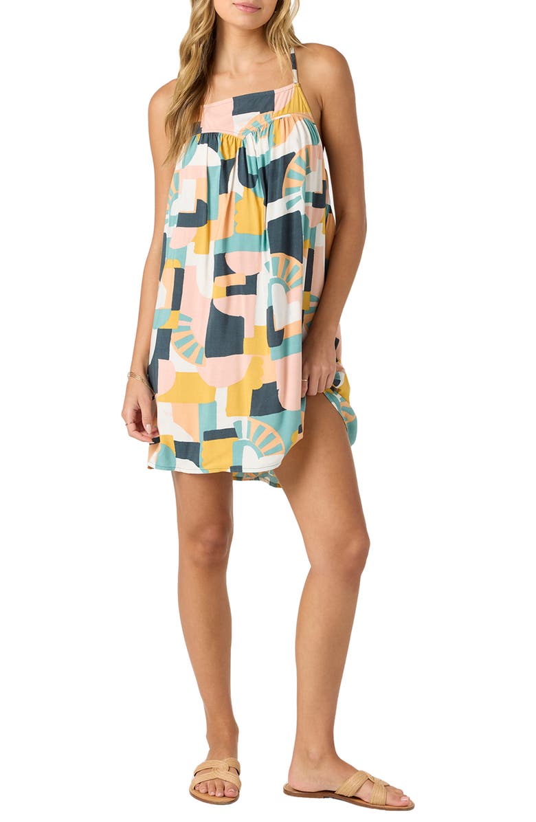 O'Neill Quinn Geo Print Shift Minidress, Main, color,