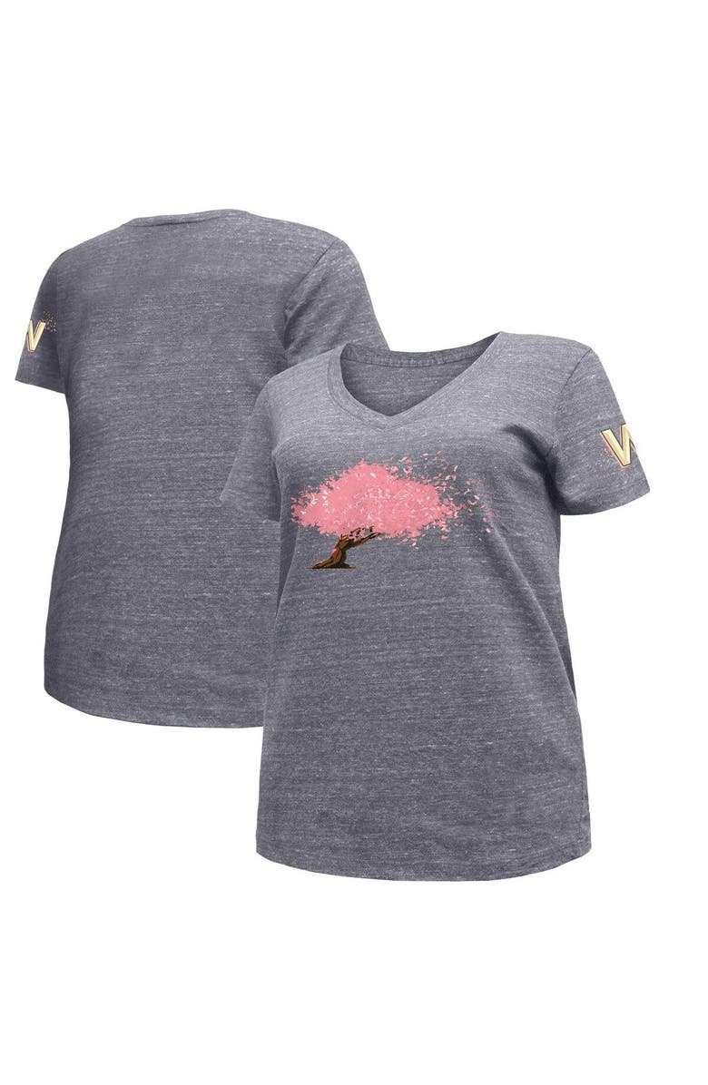 New Era Women's New Era Gray Washington Nationals 2022 City Connect Plus Size V-Neck T-Shirt, Main, color, 