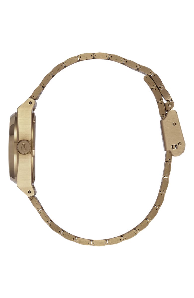 Nixon The Small Time Teller Bracelet Watch, 26mm, Alternate, color, Lt Gold/ Silver/ Vintage White