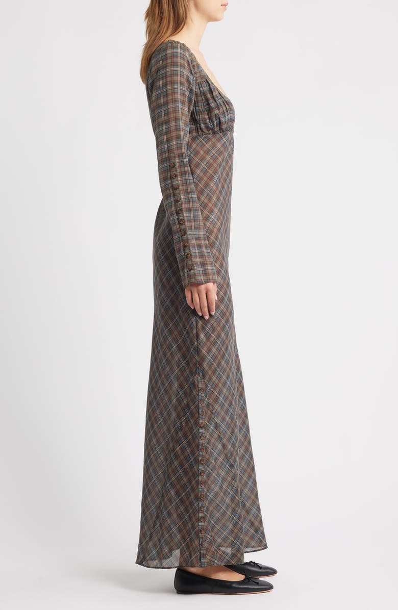 Damson Madder Marissa Sheer Plaid Maxi Dress, Alternate, color, Plaid Multi