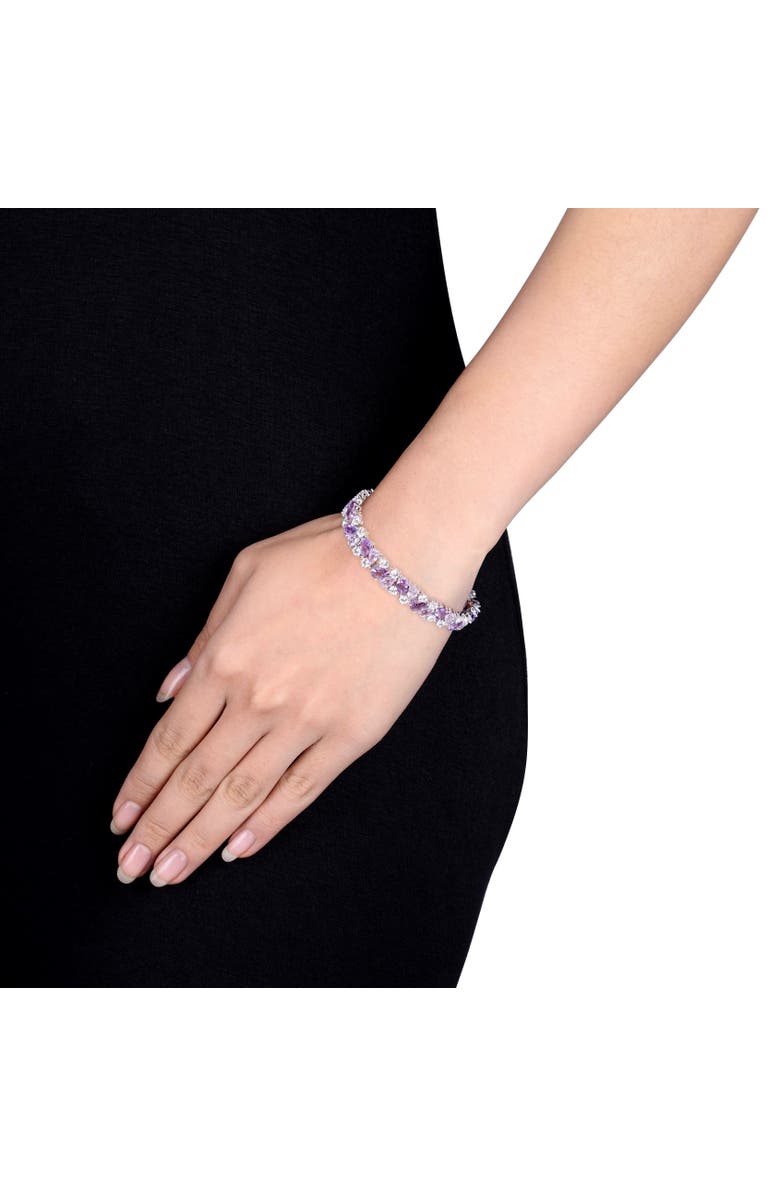 Julianna B. Amethyst & Lab-Created White Sapphire Bracelet, Alternate, color, Amethyst