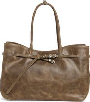 MARGESHERWOOD Grandma Large Buckle Suede Shoulder Bag