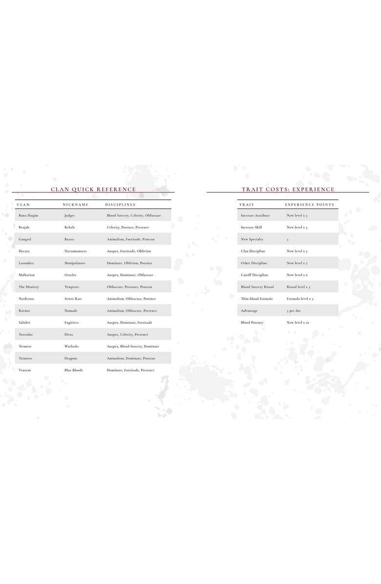 Renegade Games Studio Vampire The Masquerade 5th Edition Roleplaying Game Expanded Character Journal, Alternate, color, Multicolored