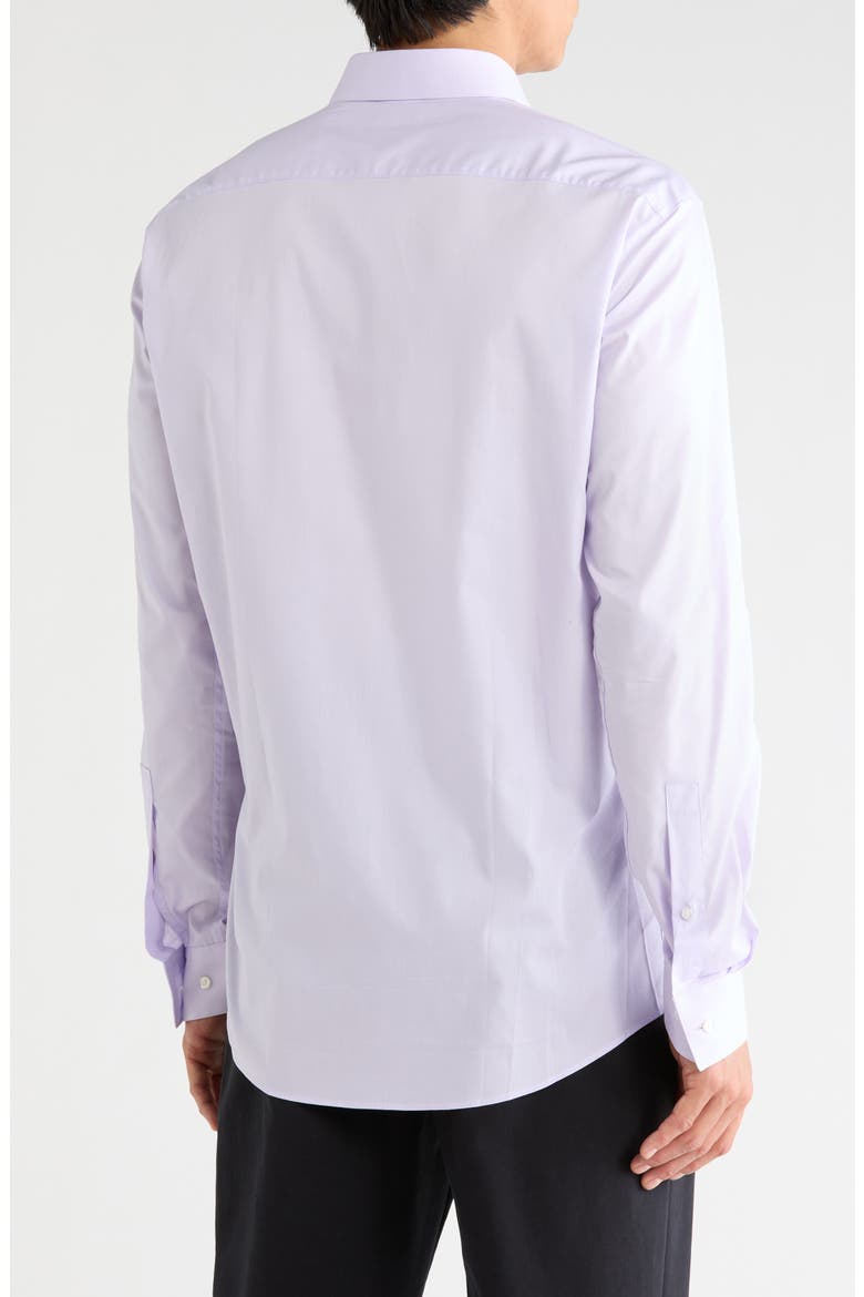 Valerio Solid Cotton Button-Up Shirt, Alternate, color, LIGHT/ PASTEL PURPLE