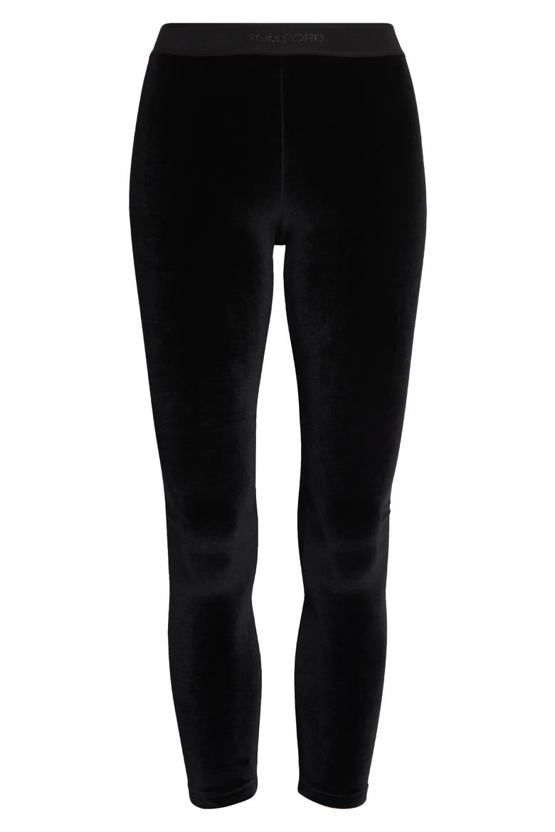 Signature Stretch Leggings, Alternate, color, BLACK