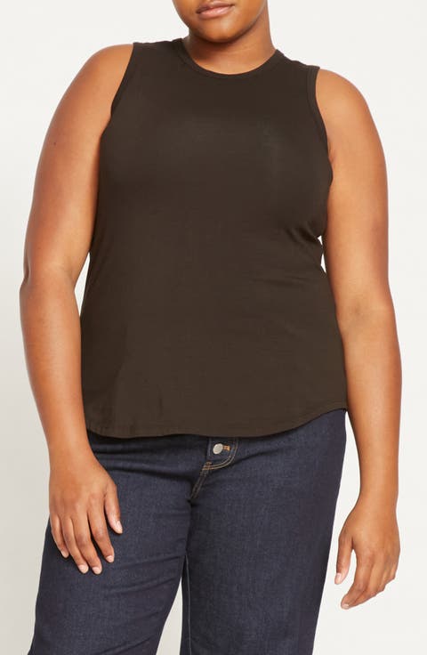 Cai Stretch Pima Cotton Tank (Plus)