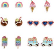 Leith 6-Pack Ice Treat Assorted Stud Earrings