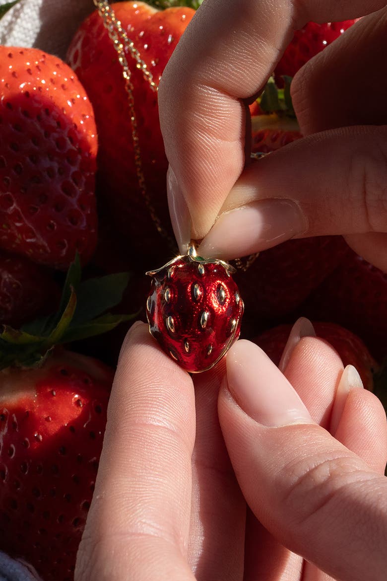 Strawberry & Mouse Locket, Alternate, color, Strawberry & Mouse