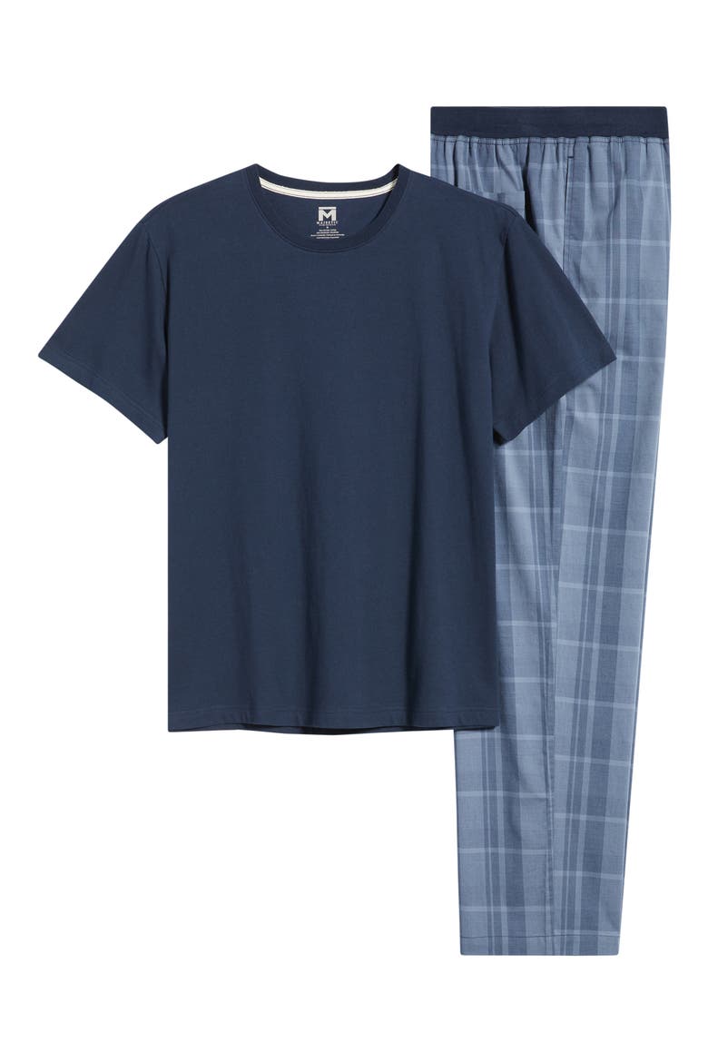 Long Day Pajama T-Shirt & Pants, Alternate, color, BLUE