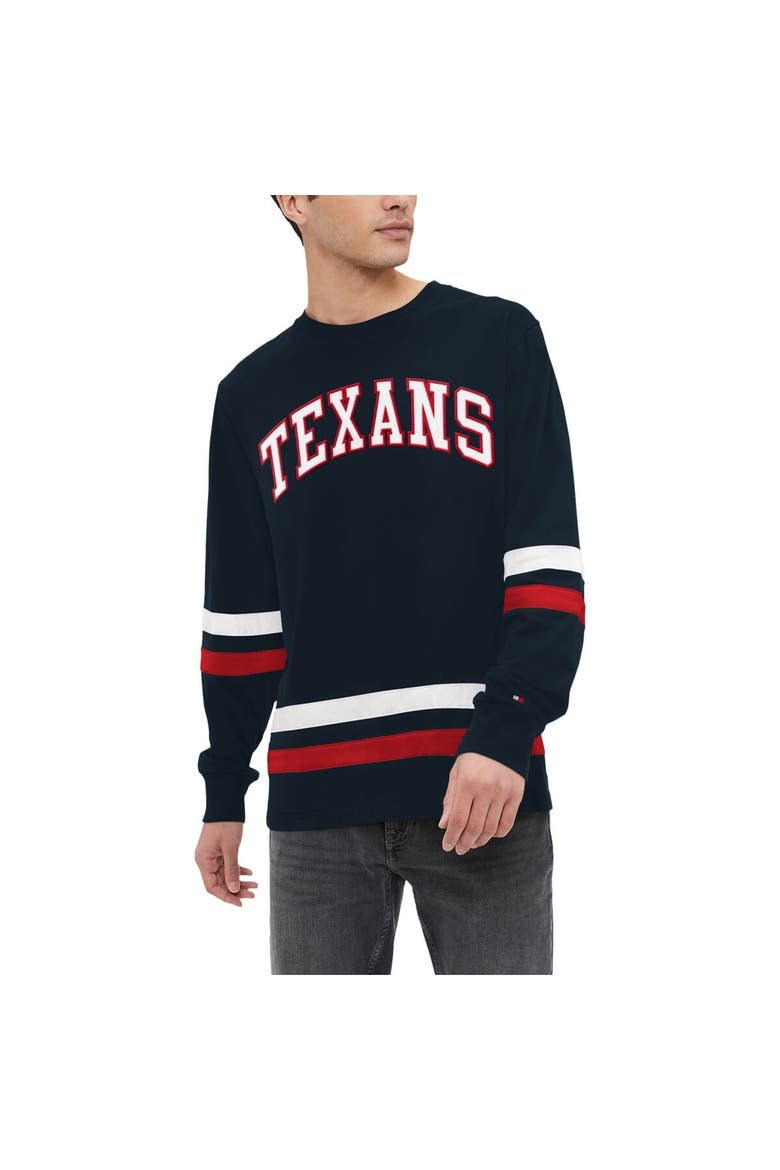 Men's Tommy Hilfiger Navy/Red Houston Texans Nolan Long Sleeve T-Shirt, Alternate, color, Navy