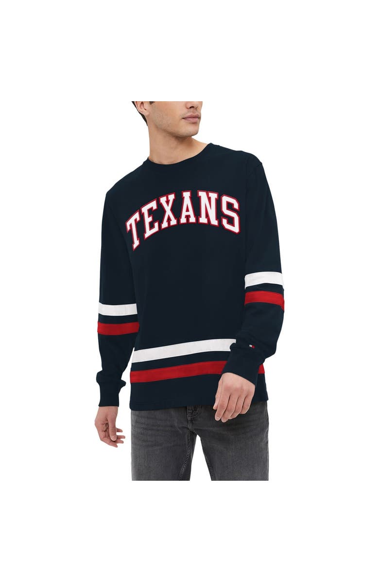 Tommy Hilfiger Men's Tommy Hilfiger Navy/Red Houston Texans Nolan Long Sleeve T-Shirt, Alternate, color, Navy