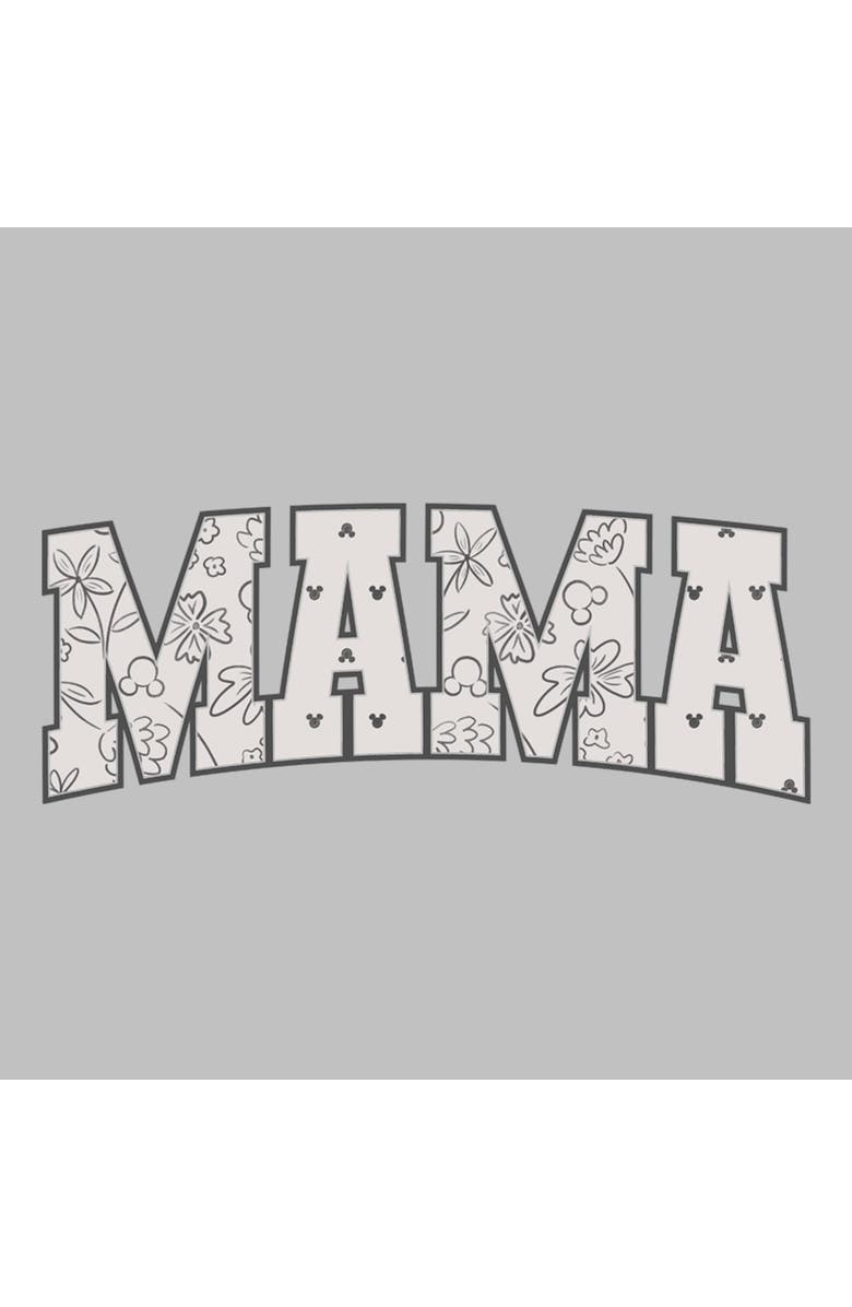 Mickey & Friends Women's Mickey & Friends Collegiate Mama Patterns  Graphic T-Shirt, Alternate, color, Athletic Heather