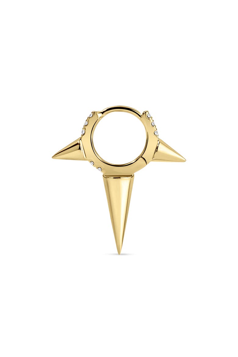 Triple Spike Diamond Earring, Alternate, color, YELLOW GOLD