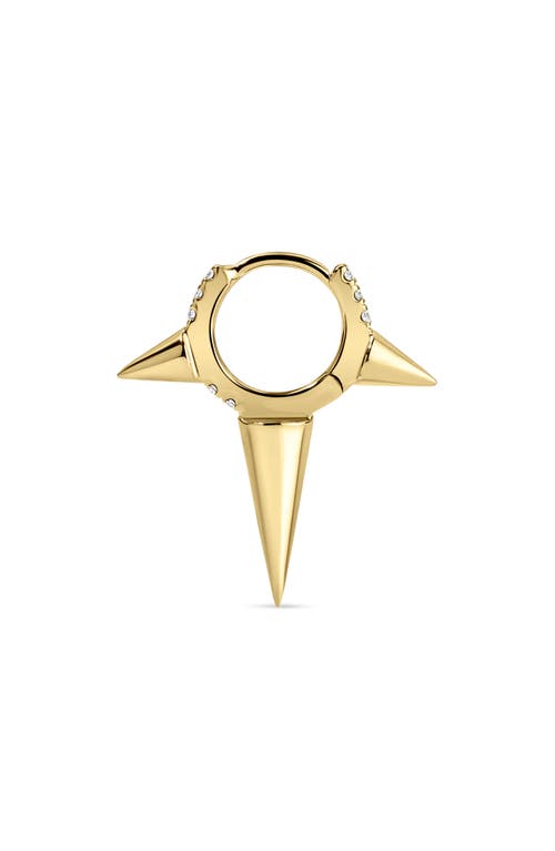 Maria Tash Tripe Spike Diamond Earring In Yellow Gold