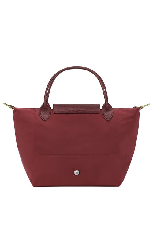 Longchamp Le Pliage Green Recycled Canvas Top Handle Bag In Red