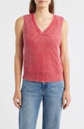 CITY BLUES Open Stitch Sweater Vest