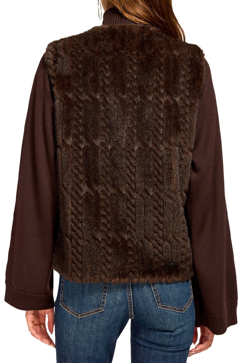 Minnie Faux Fur Vest, Alternate, color, HERITAGE BROWN