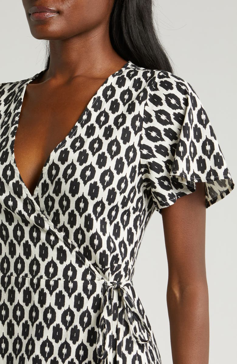 Marine Layer Emlyn Wrap Midi Dress, Alternate, color, 