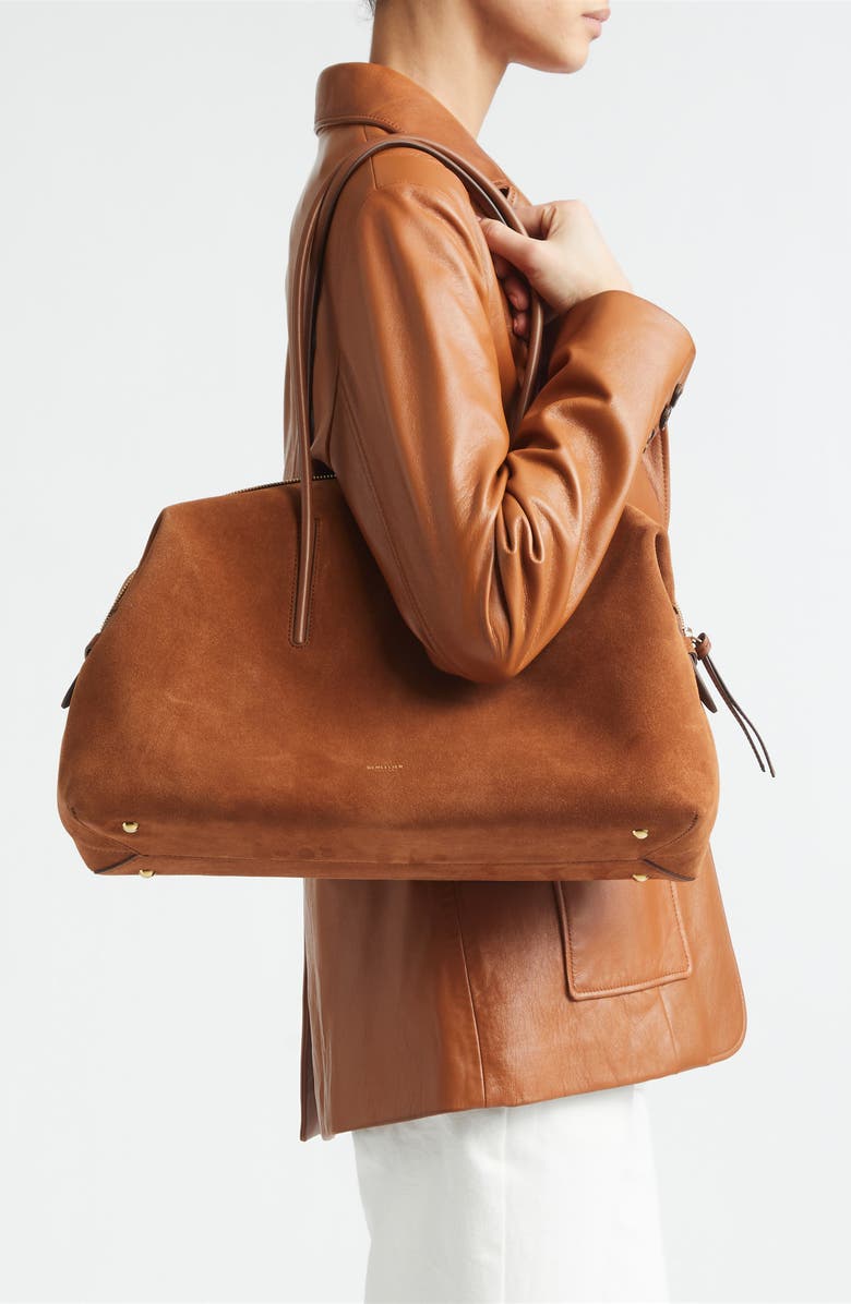 DeMellier The Stockholm Leather Top Handle Bag, Alternate, color, Tan