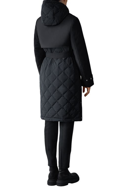 Mackage Siobhan Down Trench Coat With Removable Bib In Black