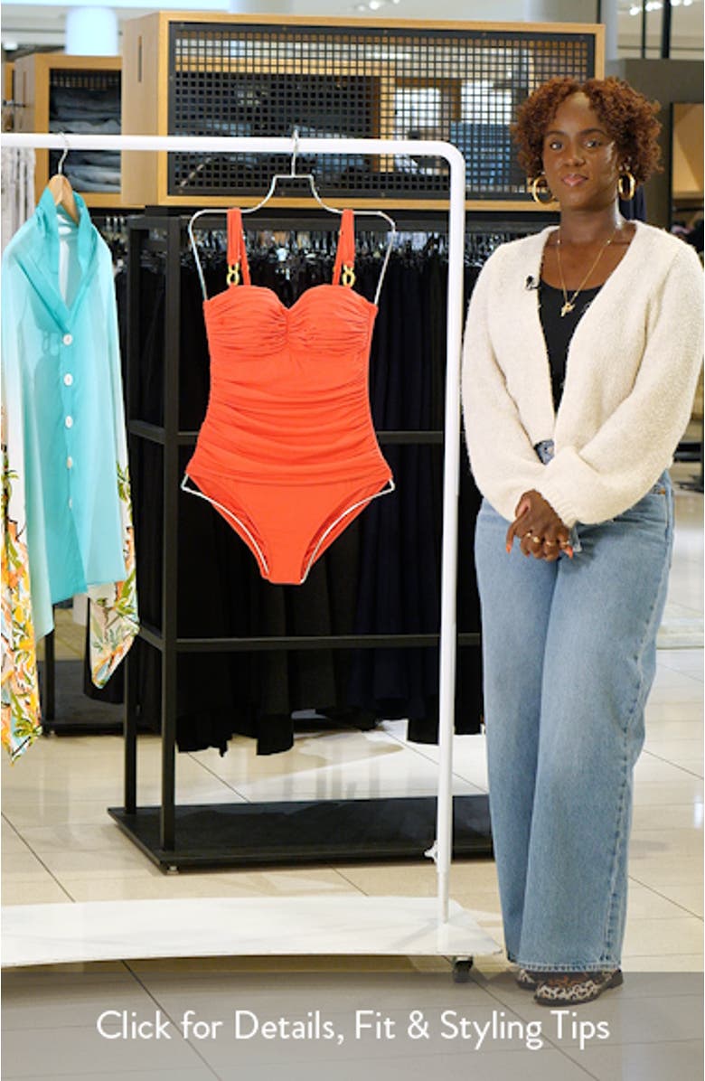 Shirred One-Piece Swimsuit, sales video thumbnail