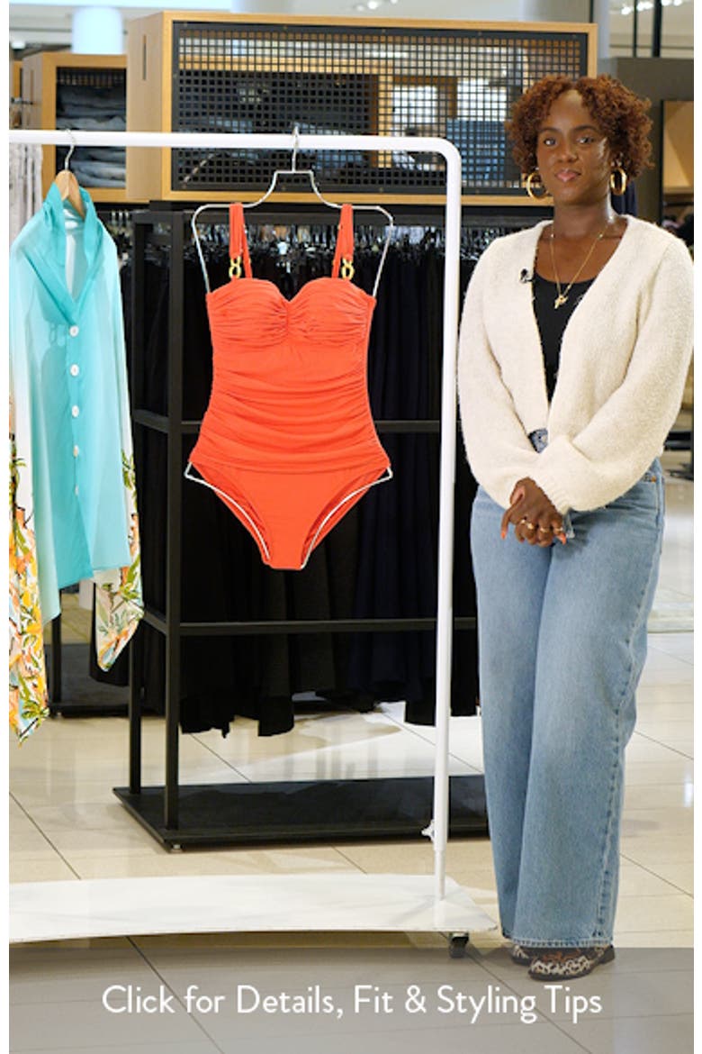Shirred One-Piece Swimsuit video
