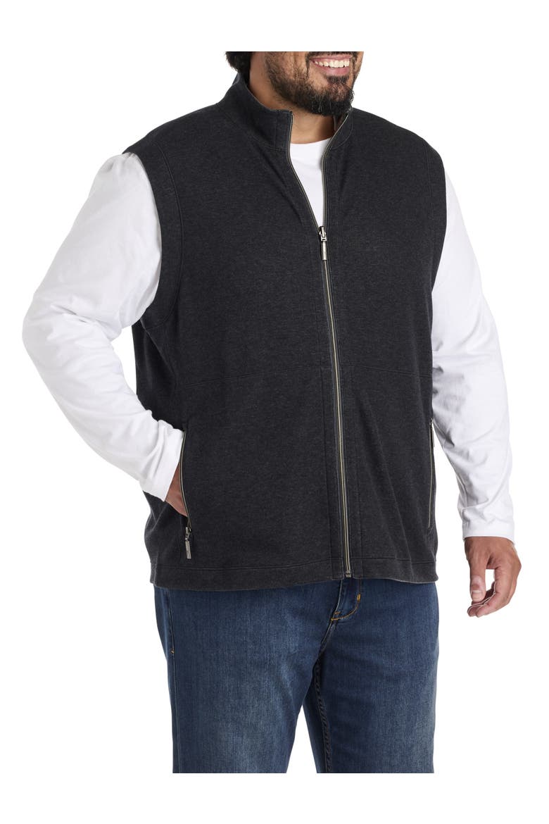 Big & Tall Flip Coast Reversible Vest, Main, color, BLACK HEATHER