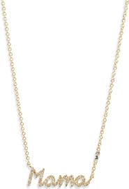 Meira T Mama Diamond Embellished Pendant Necklace