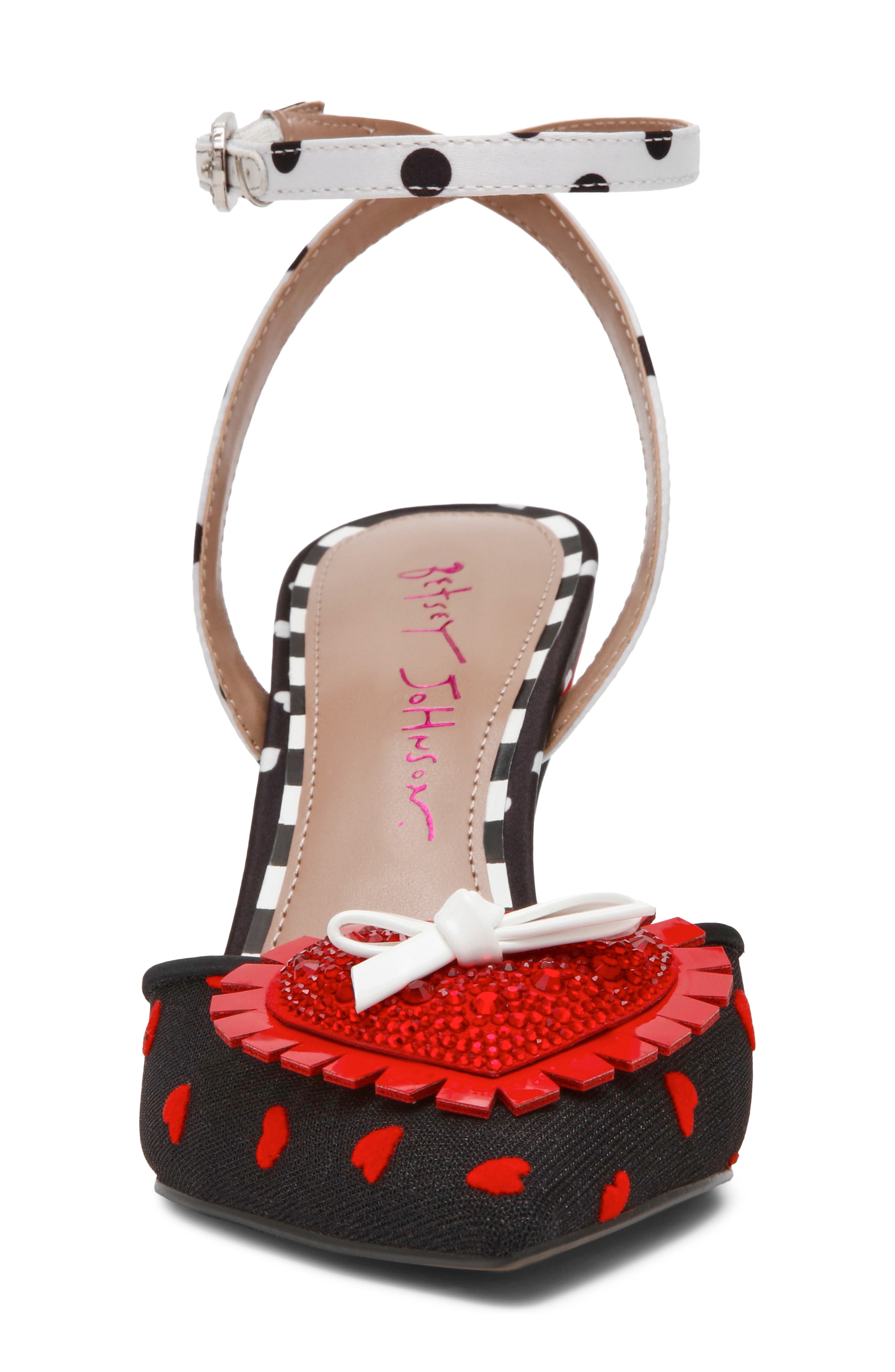 Lovely Ankle Strap Pump, Alternate, color, BLACK MULTI