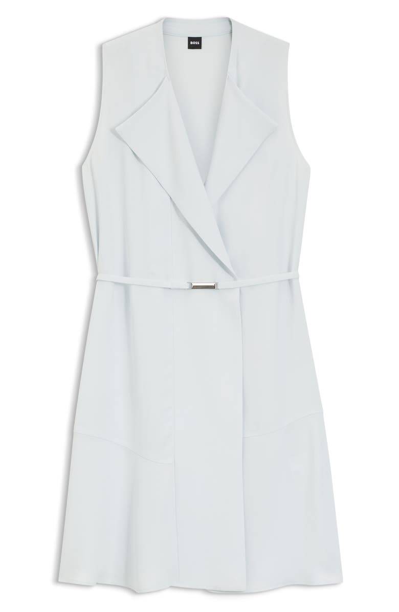 BOSS Dimosa Sleeveless Belted Wrap Dress, Alternate, color, Pale Lagoon