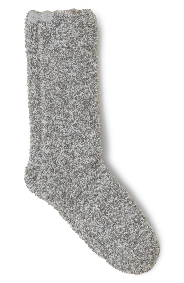 Barefoot Dreams<sup>®</sup> CozyChic<sup>™</sup> Heathered Socks, Main, color, Moonbeam/ White