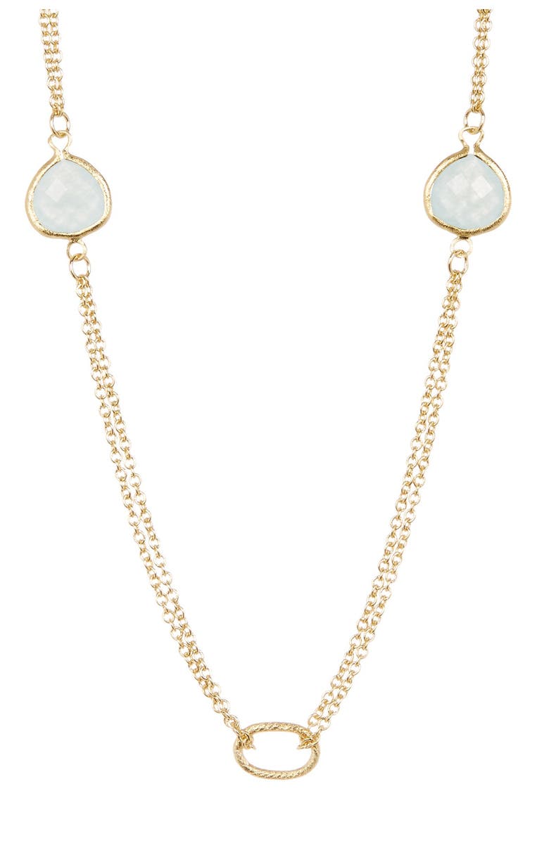 RIVKA FRIEDMAN 18K Gold Clad Quartize Link Necklace, Main, color, 