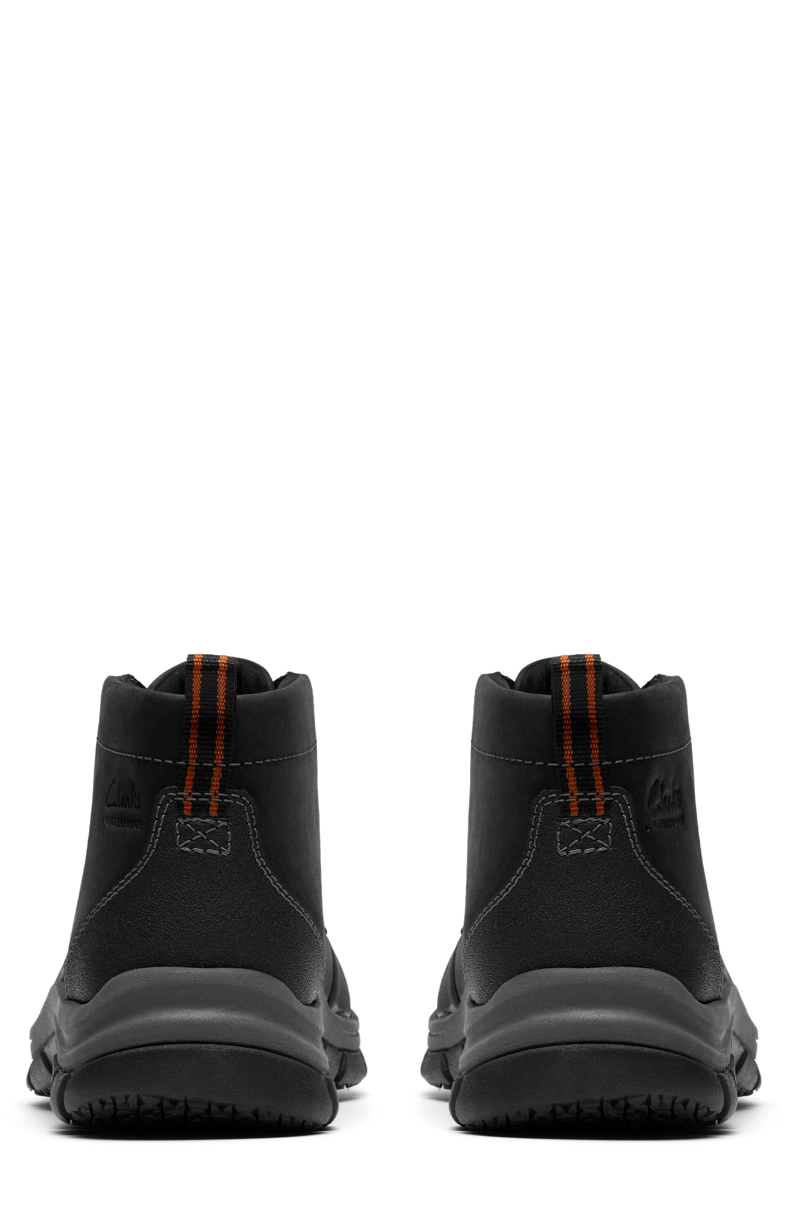 Clarks<sup>®</sup> Walpath Waterproof Chukka Boot, Alternate, color, Black Leather