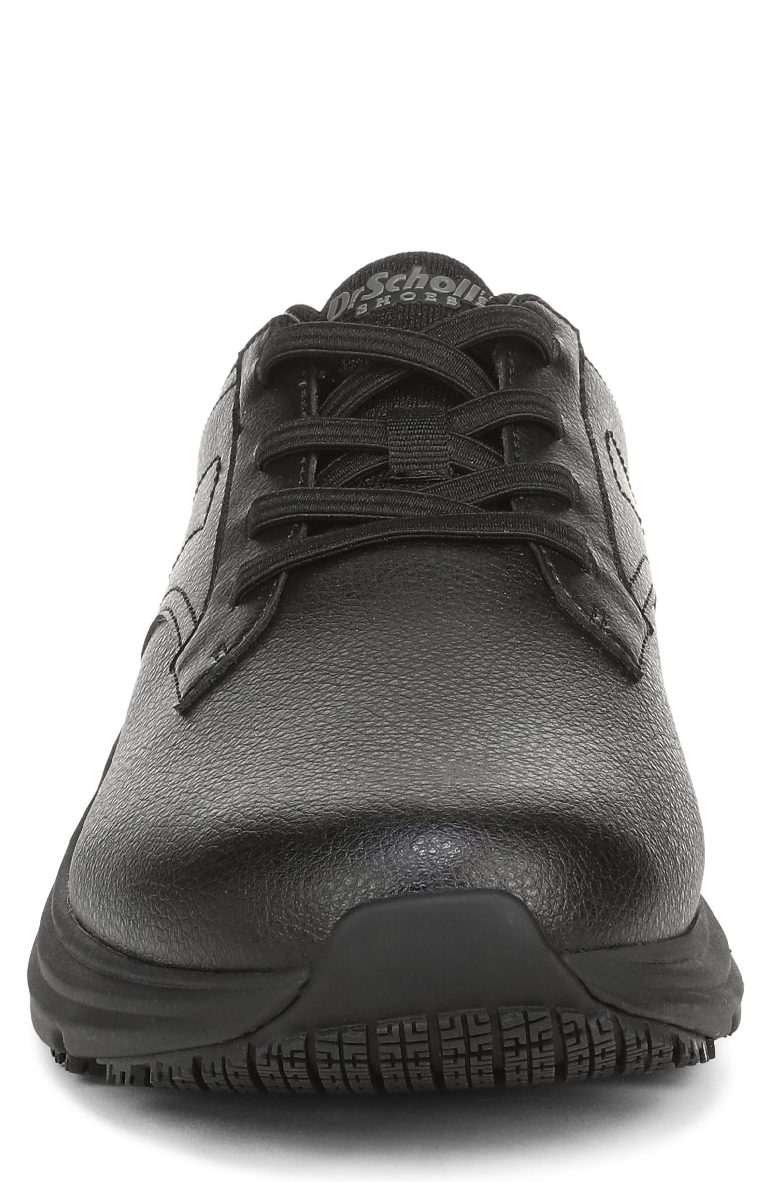 Locked In Slip Resistant Sneaker, Alternate, color, BLACK LEATHER