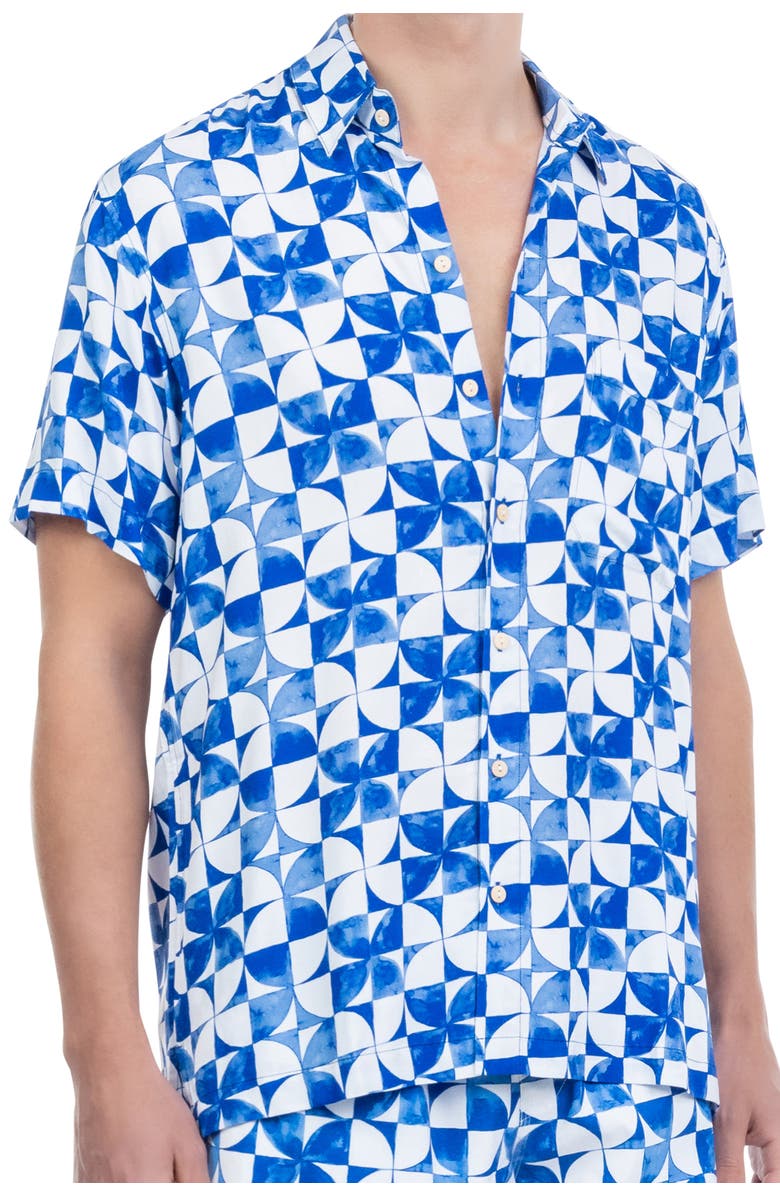 Kenny Flowers The Greece - Short Sleeve Shirt, Alternate, color, Blue
